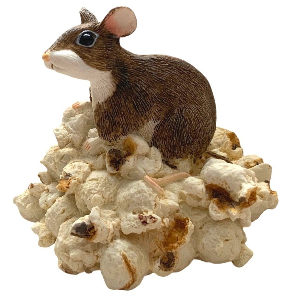 Vintage 1994 Munro After The Party Mouse on Popcorn Figurine MM10260